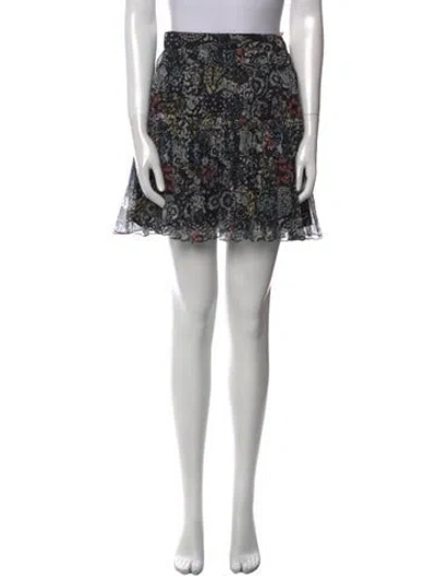 Pre-owned Chloé Silk Mini Skirt In Blue