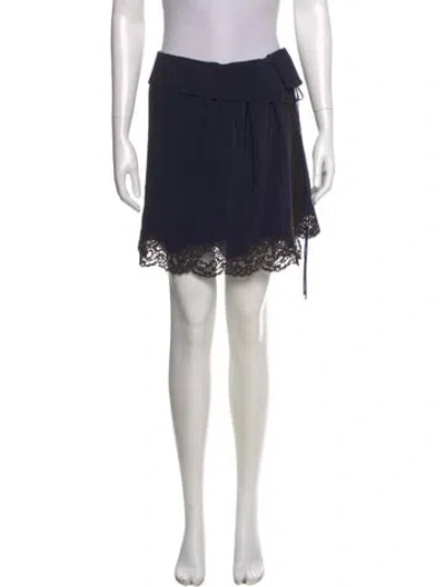 Pre-owned Chloé Silk Mini Skirt In Blue