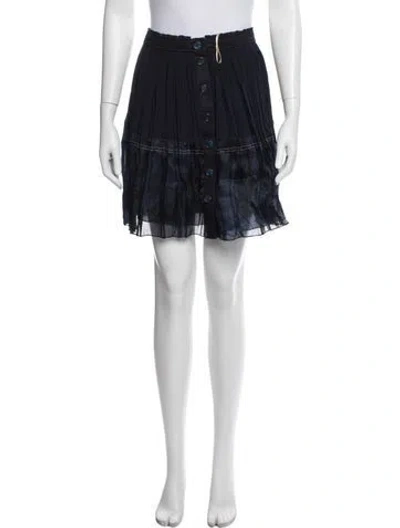 Pre-owned Chloé Silk Mini Skirt In Blue