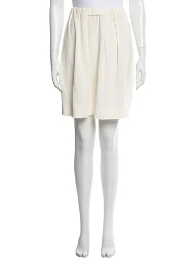 Pre-owned Chloé Silk Mini Skirt In Neutral