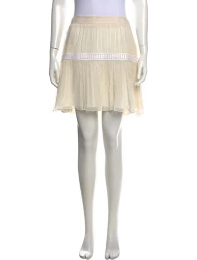 Pre-owned Chloé Silk Mini Skirt In Neutral