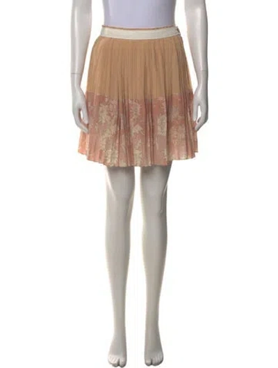 Pre-owned Chloé Silk Mini Skirt W/ Tags In Neutral