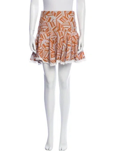 Pre-owned Chloé Silk Mini Skirt W/ Tags In Orange
