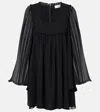 Chloé Silk Minidress In Black