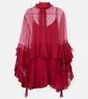 Chloé Silk Minidress In Red