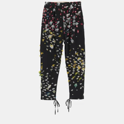 Pre-owned Chloé Silk Trousers 34 In Black