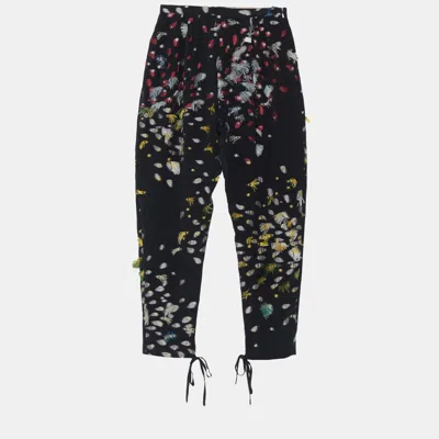 Pre-owned Chloé Silk Trousers 34 In Black