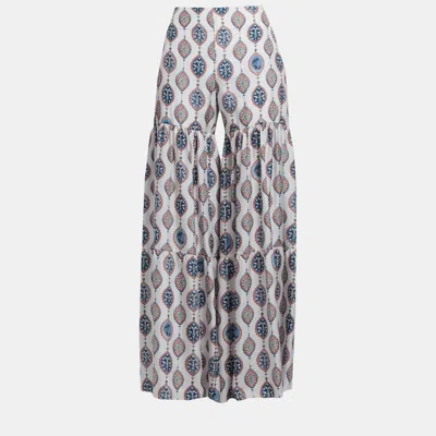 Pre-owned Chloé Silk Trousers 36 In Multicolor