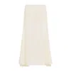 Chloé Silk Georgette Cropped Flared High Rise Pants In White
