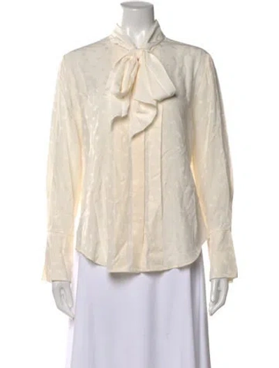 Pre-owned Chloé Silk Patterned Blouse In Neutral