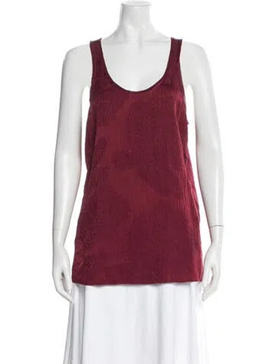 Pre-owned Chloé Silk Patterned Top In Red