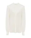 Chloé White Iconic Silk Top For Women In White