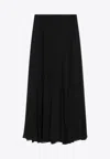 Chloé Silk Pleated Midi Dress In Black