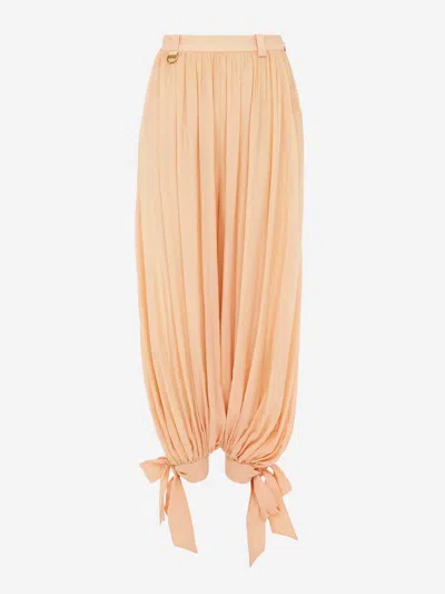 Chloé Silk Pleated Trousers