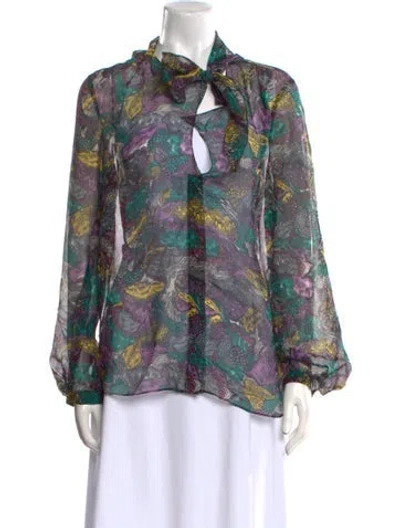 Pre-owned Chloé Silk Printed Blouse In Multi