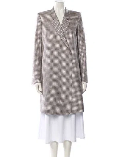 Pre-owned Chloé Silk Printed Coat In Purple