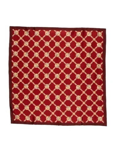 Pre-owned Chloé Silk Printed Scarf In Red