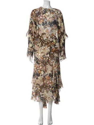 Pre-owned Chloé Silk Printed Skirt Set