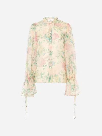 CHLOÉ CHLOÉ SILK PUFFED BLOUSE