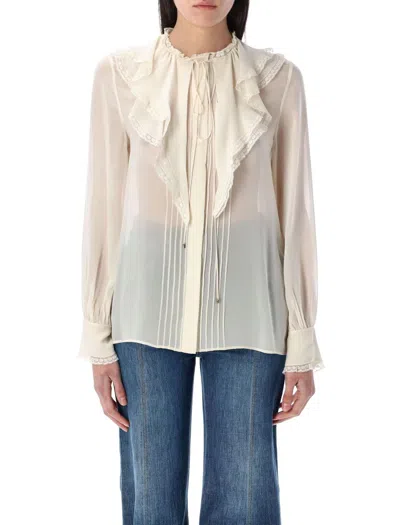 Chloé Silk Ruffled Blouse