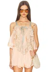 Chloé Silk Ruffled Tank Top In Pink