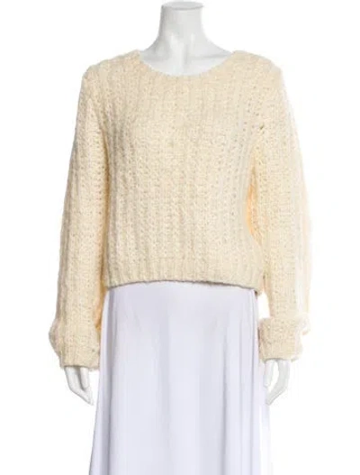 Pre-owned Chloé Silk Scoop Neck Sweater In Neutral