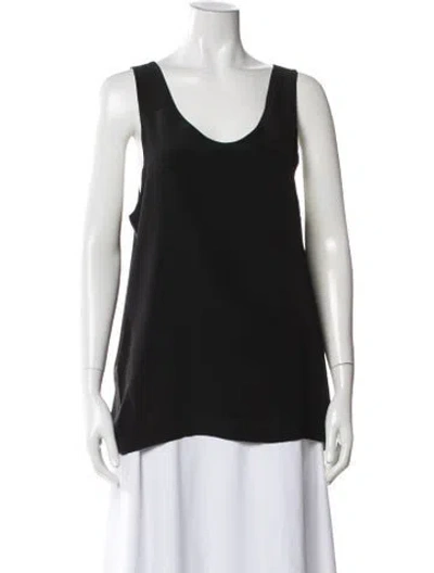 Pre-owned Chloé Silk Scoop Neck Top In Gray