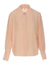 Chloé Long-sleeved Shirt In Nude & Neutrals