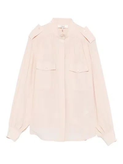 Chloé Silk Shirt In Pink
