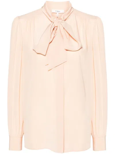 CHLOÉ LAVALLIER SILK BLOUSE