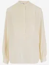Chloé Silk Shirt With Mandarin Collar