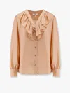 Chloé Silk Shirt With Rouches
