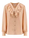 Chloé Silk Shirt With Rouches