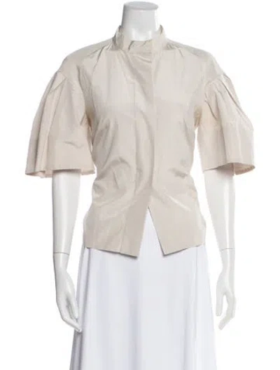 Pre-owned Chloé Silk Short Sleeve Blouse In Neutral