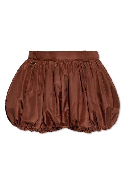 Chloé Silk Shorts In Brown