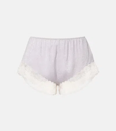 Chloé Silk Shorts In Gray