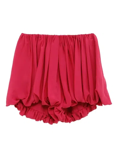 Chloé Silk Shorts In Red