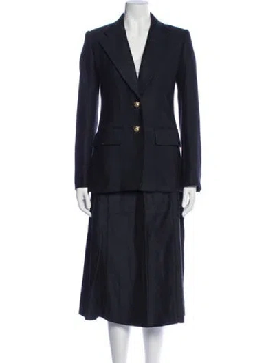 Pre-owned Chloé Silk Skirt Suit In Blue