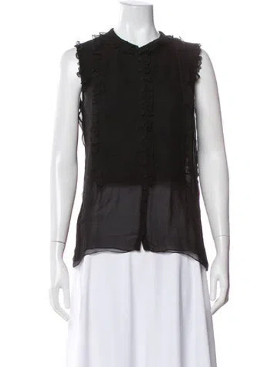Pre-owned Chloé Silk Sleeveless Blouse In Black