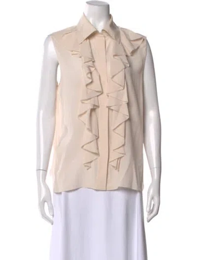 Pre-owned Chloé Silk Sleeveless Blouse In Neutral
