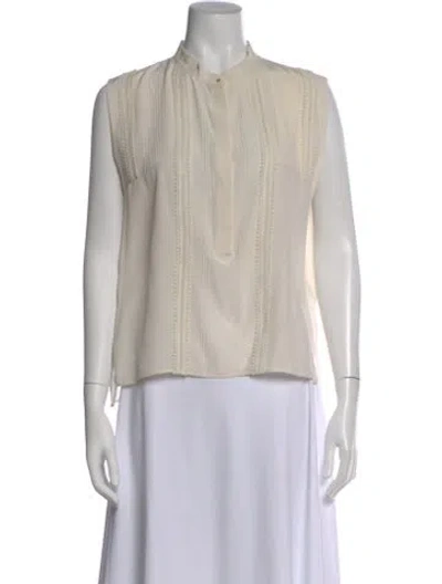 Pre-owned Chloé Silk Sleeveless Blouse In Neutral