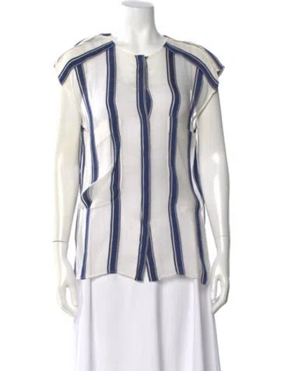 Pre-owned Chloé Silk Striped Blouse In Multi