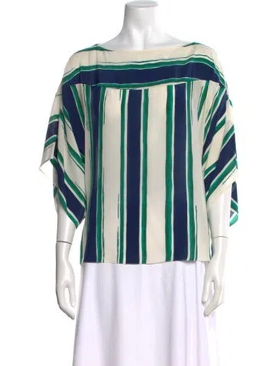 Pre-owned Chloé Silk Striped Blouse In Multi