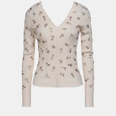 Pre-owned Chloé Silk Sweater M In Cream