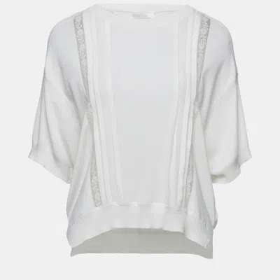 Pre-owned Chloé Silk Sweaters L In White