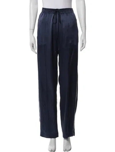 Pre-owned Chloé Silk Sweatpants In Blue