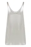 Chloé Laminated Silk Tank Top