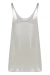 Chloé Laminated Silk Tank Top In White