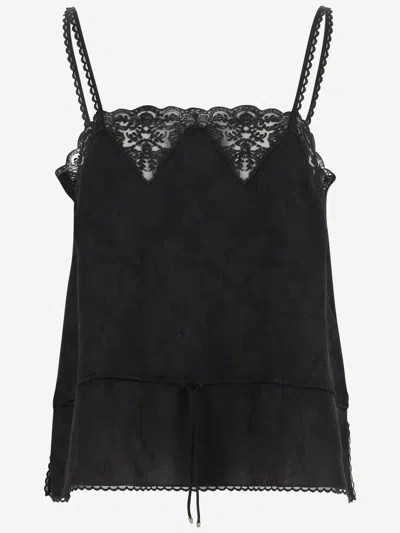 Chloé Silk Top In Black