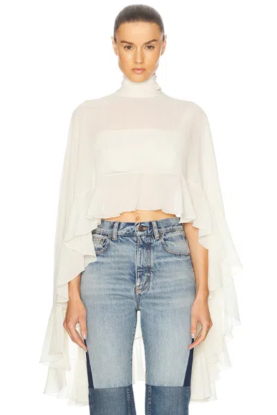 Chloé Silk Top In Pristine White